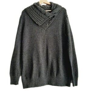 MERRELL Sweater Grey Cotton & Lambswool Sz XL